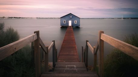Blue Boat House (Matilda Bay, Australia) wallpaper