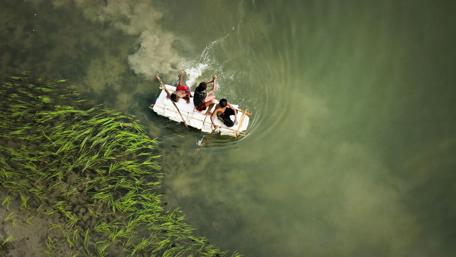 Adventures on a Serene River Journey wallpaper