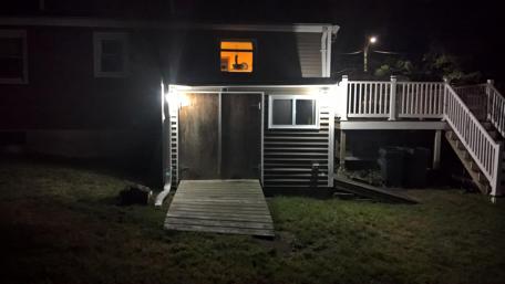 Charming Night Scene in Pocasset Massachusetts wallpaper