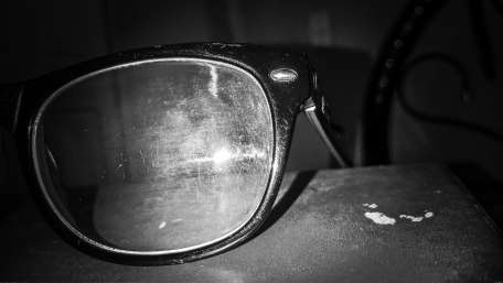 Glassy Reflections in Black and White wallpaper
