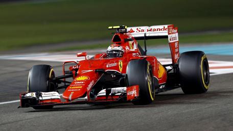 Speeding Ferrari on Track at Twilight wallpaper