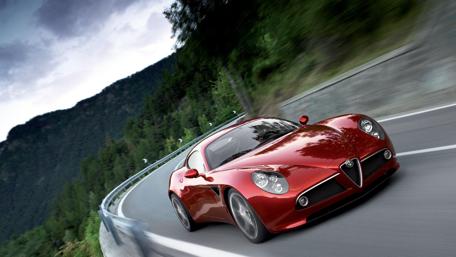 Alfa Romeo Speed on Scenic Roadway wallpaper