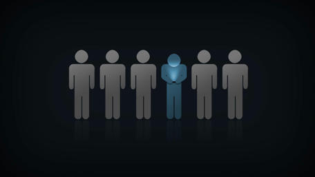 Glowing Heart in the Crowd wallpaper