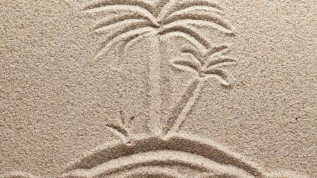 Calm Serenity of a Beach Scene Artistry wallpaper