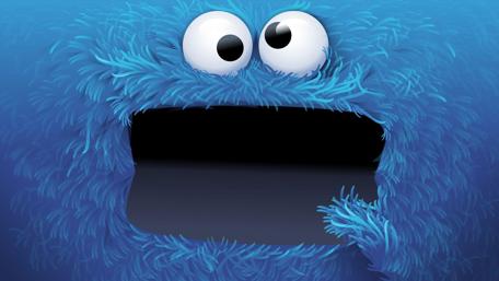 Whimsical Blue Monster Surprise wallpaper