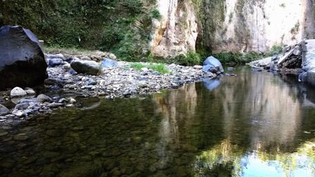 Serene River Reflection in Nature Scene wallpaper