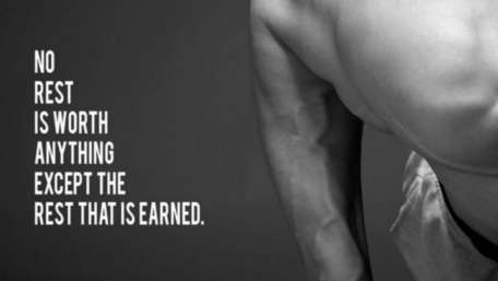 Motivational Quote on Earned Rest wallpaper