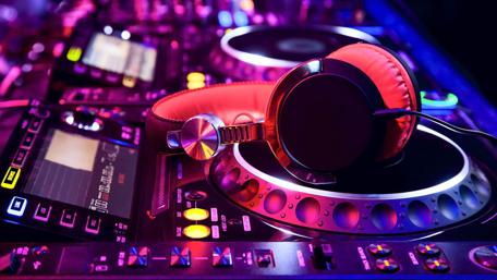 Neon DJ console wallpaper