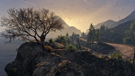 Majestic Hillside Sunrise wallpaper
