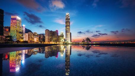 Hong Kong at night wallpaper