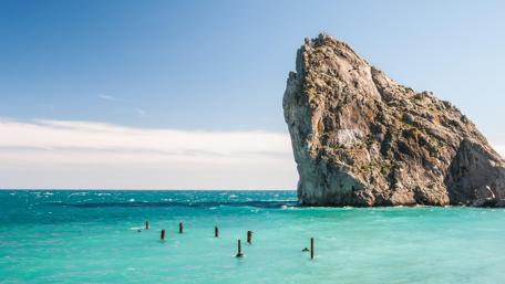 Majestic Cliff by the Serene Sea wallpaper