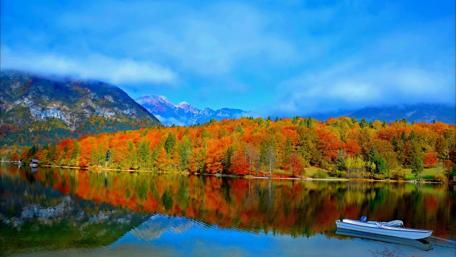 Autumn Tranquility on a Serene Lake wallpaper