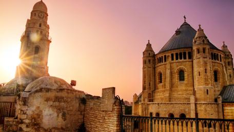 Jerusalem's Dawn Harmony: A Spiritual Cityscape in 4K wallpaper
