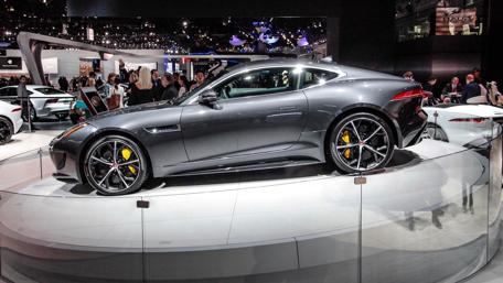 Sleek Jaguar Sports Car Showcased at Auto Expo wallpaper
