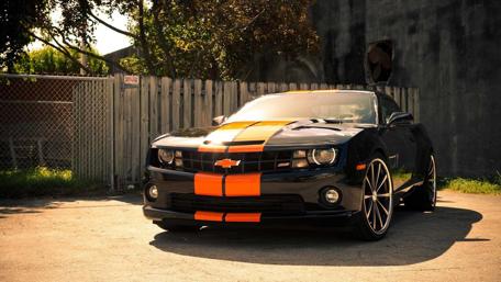 Black Chevrolet Camaro Muscle Car Power wallpaper