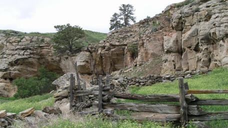 Majestic South Dakota Rock Formations and Greenery wallpaper