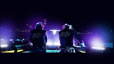 Electrifying Beats Under Neon Lights wallpaper