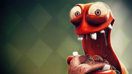 Silly Monster with a Drooling Tongue wallpaper