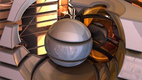 Elegant 3D Abstract Design with Brown Tones wallpaper