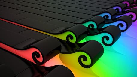 Rainbow Piano Keys Wall Art wallpaper