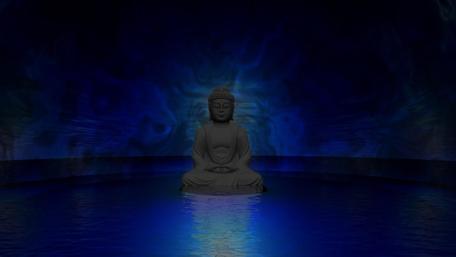 Serene Buddha in Tranquil Waters wallpaper