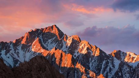 Sunset Over Sierra Peaks wallpaper