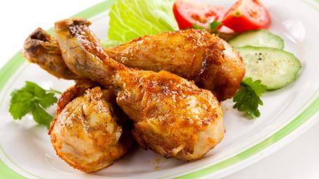 Savory Chicken Legs on a Plate wallpaper