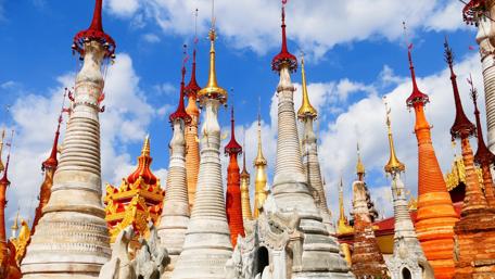Stunning Pagodas Touch the Sky wallpaper