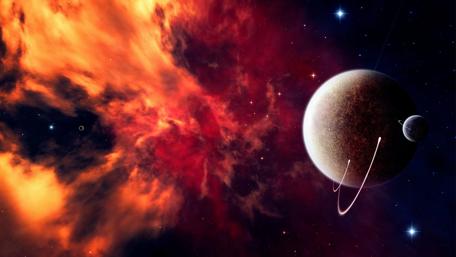 Nebula's Embrace of Eternal Night wallpaper