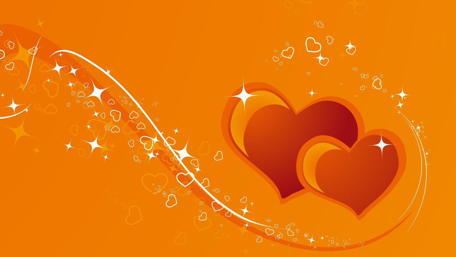 Romantic Hearts Shine Brightly wallpaper