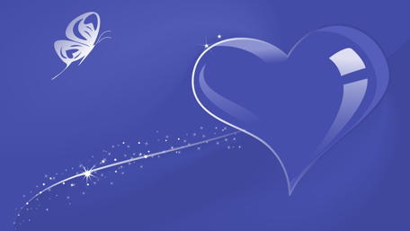 Romantic Heart with Butterfly Sparkles wallpaper