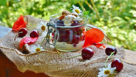 Sweet Cherry Delight in a Jar wallpaper