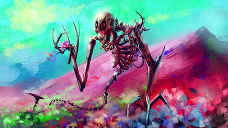 Skeletal Harbinger of Mystical Realms wallpaper