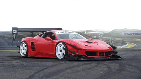 Red Ferrari 458 Supercar in Action wallpaper