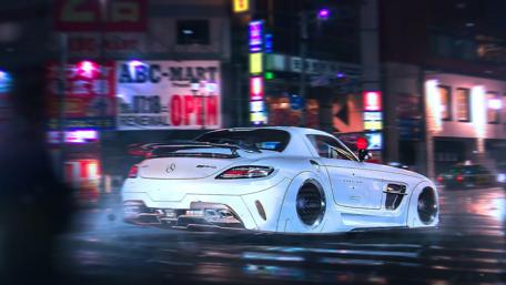Dream Car in the Night City wallpaper