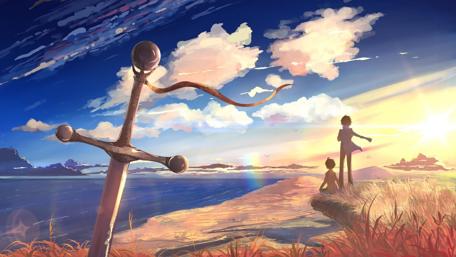 Evening Glow by the Seaside wallpaper