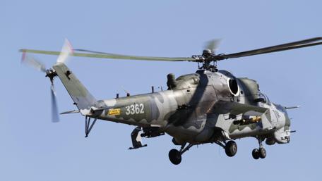 Mighty Mi-35 Helicopter in Flight wallpaper
