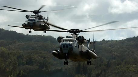 Aerial Strength Displayed in Military Helicopters wallpaper