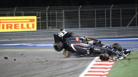 Thrilling Moment of Formula One Crash wallpaper