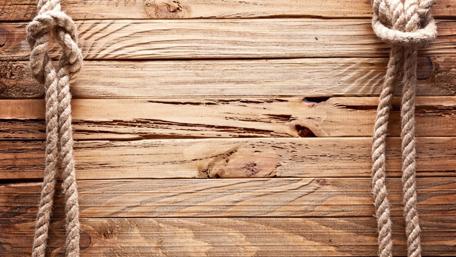 Rustic Wood with Twisted Ropes Design wallpaper