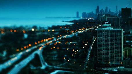 Urban Serenity in Twilight Shadows wallpaper