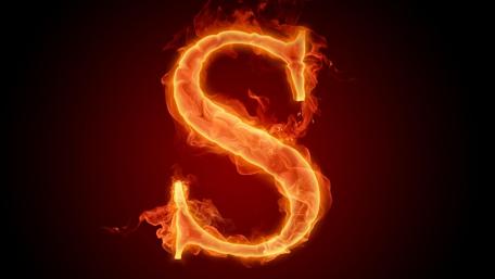 Fiery Abstract Letter S Design wallpaper
