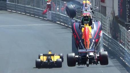 F1 Drama in Mid-Air Collision wallpaper