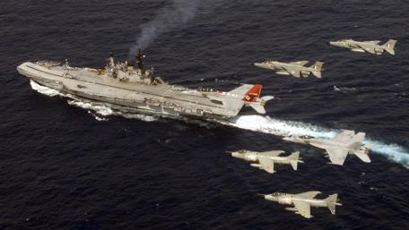 Majestic Naval Fleet on Ocean Patrol wallpaper