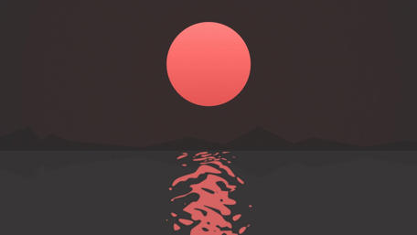 Mystical Sunset Over Tranquil Waters wallpaper