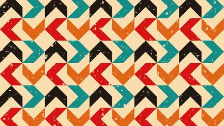 Retro Geometric Fusion wallpaper