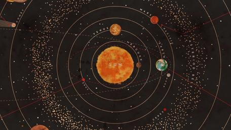 Solar System Orbit Illustration wallpaper