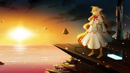 Twilight Reflections of Mavis Vermillion wallpaper