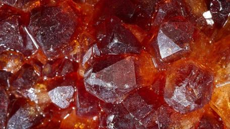 Shimmering Red Crystals in Nature's Beauty wallpaper