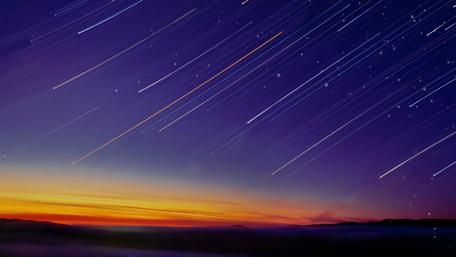 Star Trails Over Scenic Twilight Sky wallpaper